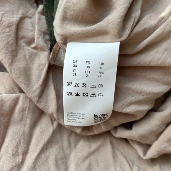 hugo boss 100% silk ASYMMETRIC-HEM SKIRT IN
GRAPHIC-PRINT Camo size 2 - Picture 11 of 12